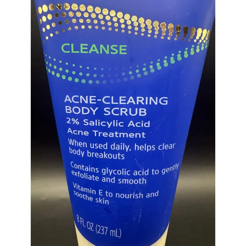 Differin Cleanse Acne-Clearing Body Scrub 2% Salicylic Acid Body Wash 8 Fl oz